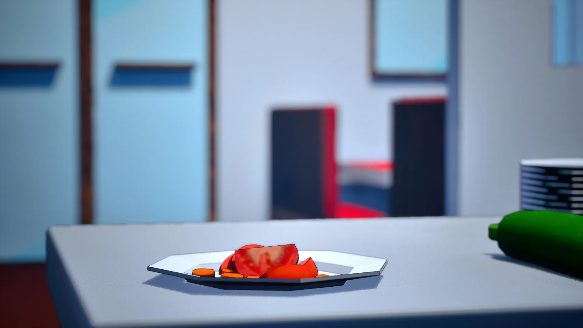 Image d'un plat composé par le jour depuis le moteur de jeu Unreal Engine