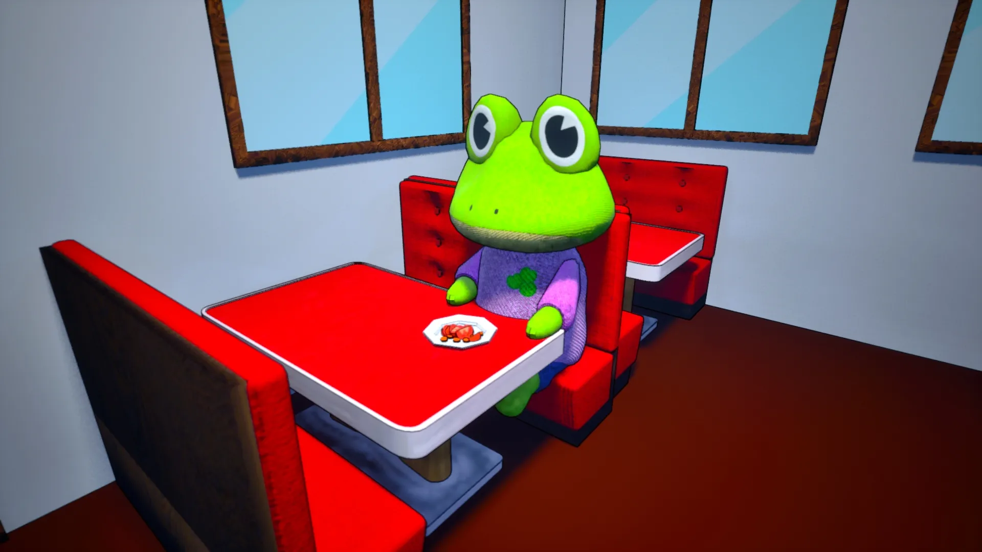 Image d'un client du restaurant depuis le moteur de jeu Unreal Engine
