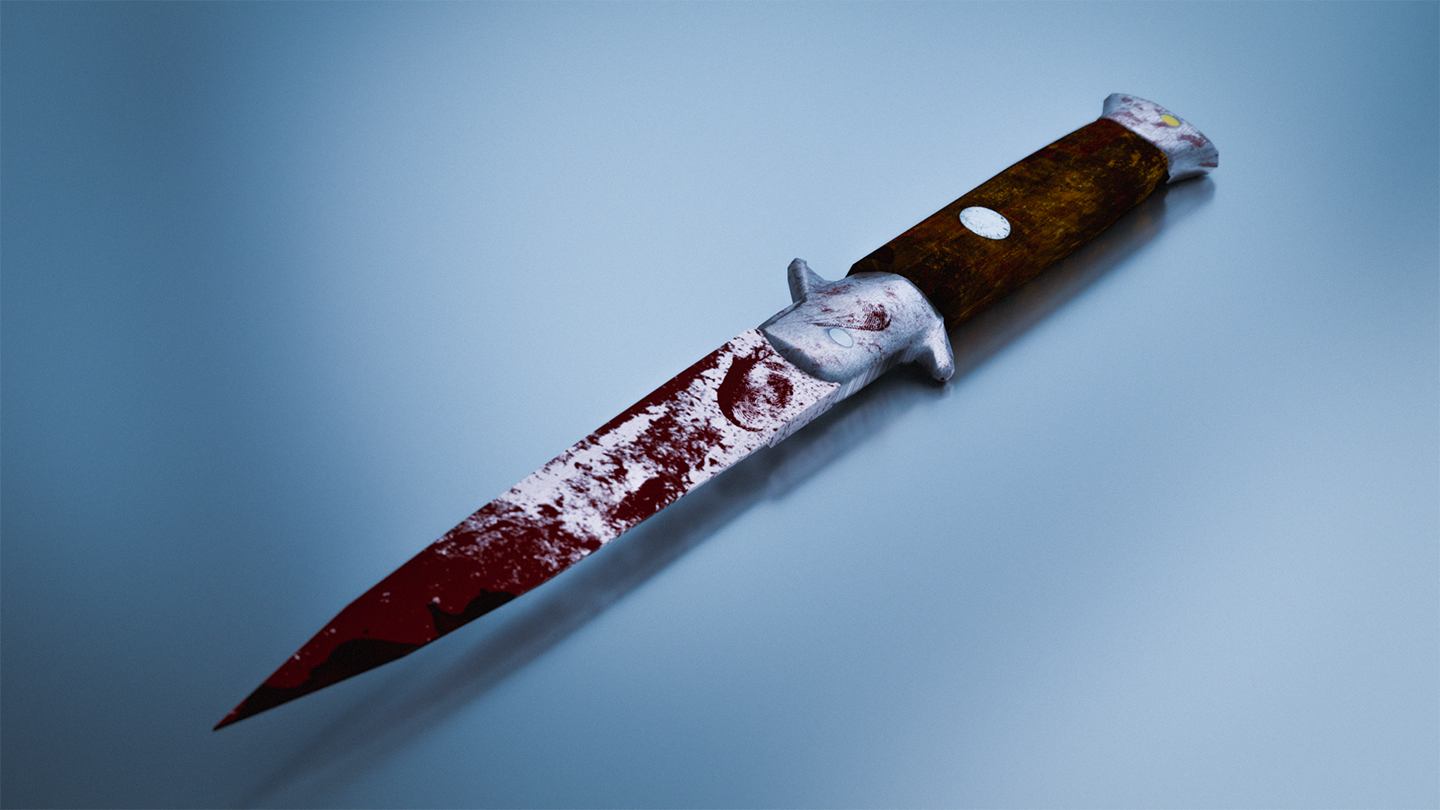 Image montrant le rendu final de l'asset de couteau