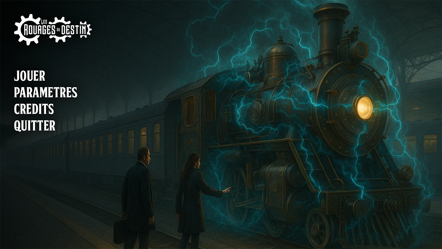 Image du concept art du menu principal du jeu (généré par IA)