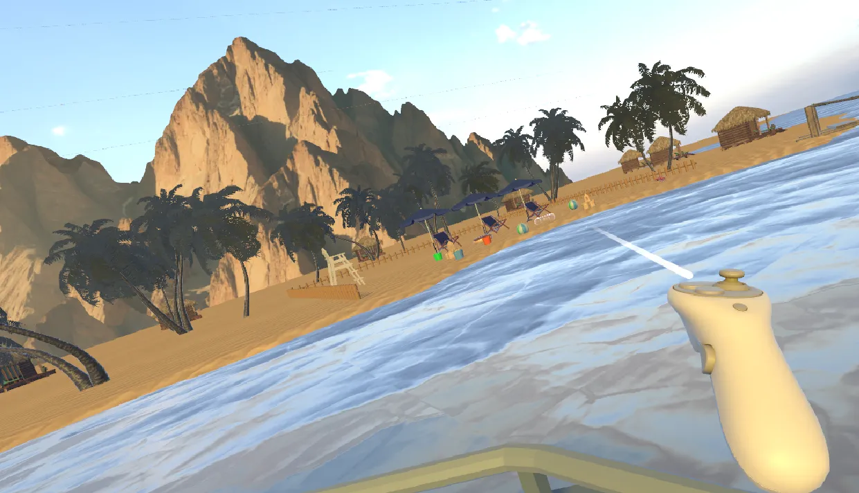 Capture d'écran, en jeu, du joueur en train de pointer un objet